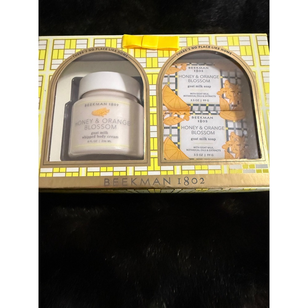 Beekman 1802 Honey & Orange Blossom Gift Set—Body Cream and Goat Milk Soap